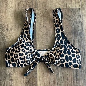 Cheeta Bikini top (size M) with front tie Cabana del Sol lightly padded